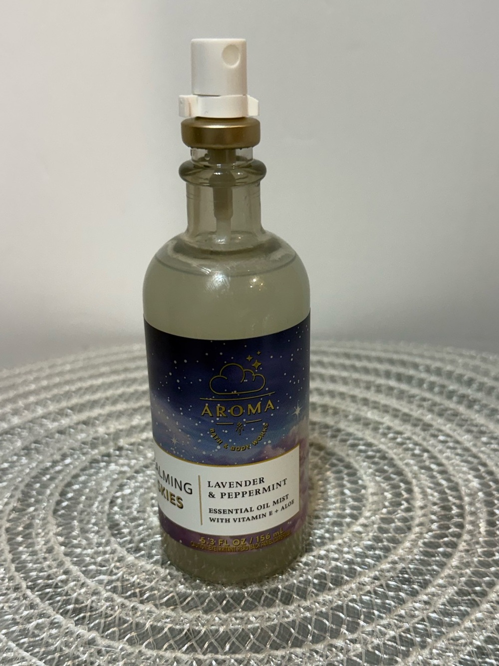 BBW Aroma Calming Skies Lavender and Peppermint Essential Oil Mist NWT Includes